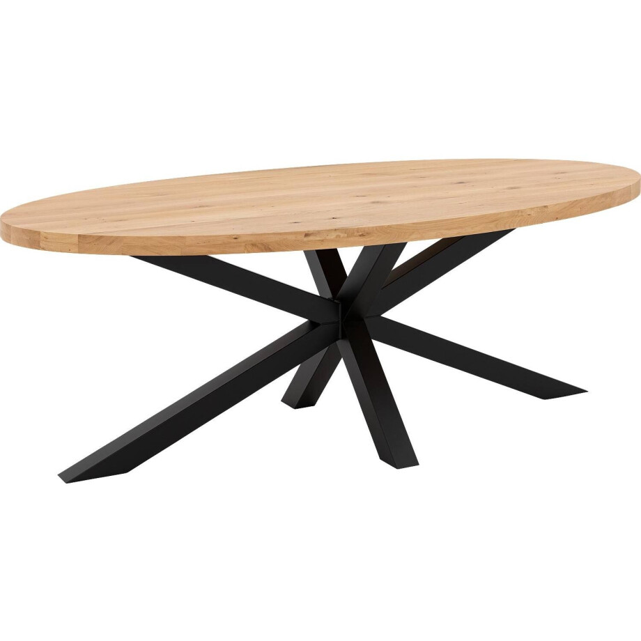 Goossens Eettafel Blade, Strak blad ovaal 260 x 120 cm 6 cm dik Goossens Eettafel Blade, Strak blad ovaal 260 x 120 cm 6 cm dik afbeelding 1