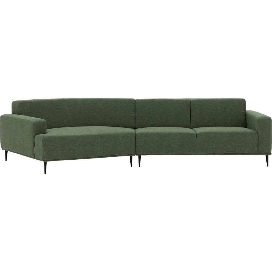 Goossens Excellent Hoekbank Prato groen, stof, 2,5-zits, modern design afbeelding 1