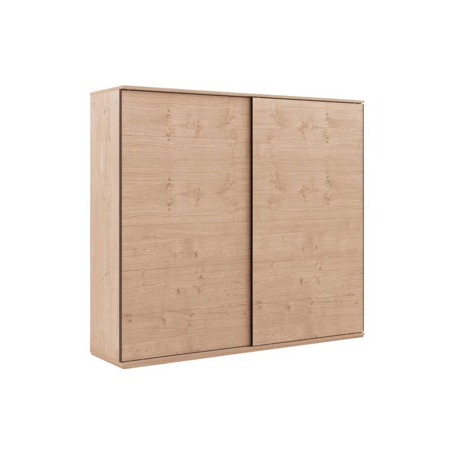 Goossens Excellent Kledingkast Nature, 250 cm breed, 223 cm hoog, 2 hout schuifdeuren Goossens Excellent Kledingkast Nature, 250 cm breed, 223 cm hoog, 2 hout schuifdeuren afbeelding 1