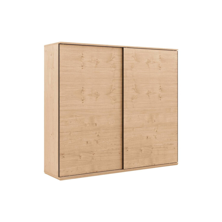 Goossens Excellent Kledingkast Nature, 250 cm breed, 223 cm hoog, 2 hout schuifdeuren Goossens Excellent Kledingkast Nature, 250 cm breed, 223 cm hoog, 2 hout schuifdeuren afbeelding 1