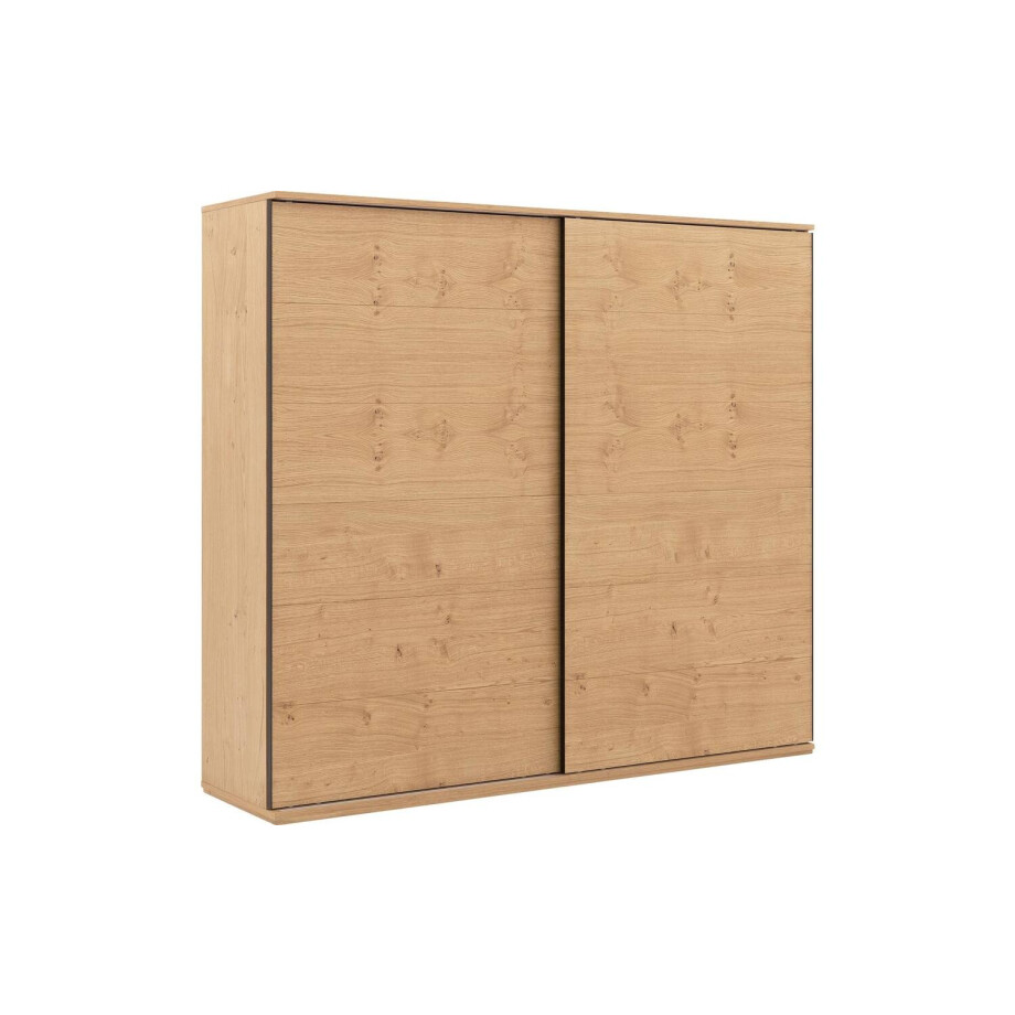 Goossens Excellent Kledingkast Nature, 250 cm breed, 223 cm hoog, 2 hout schuifdeuren Goossens Excellent Kledingkast Nature, 250 cm breed, 223 cm hoog, 2 hout schuifdeuren afbeelding 1