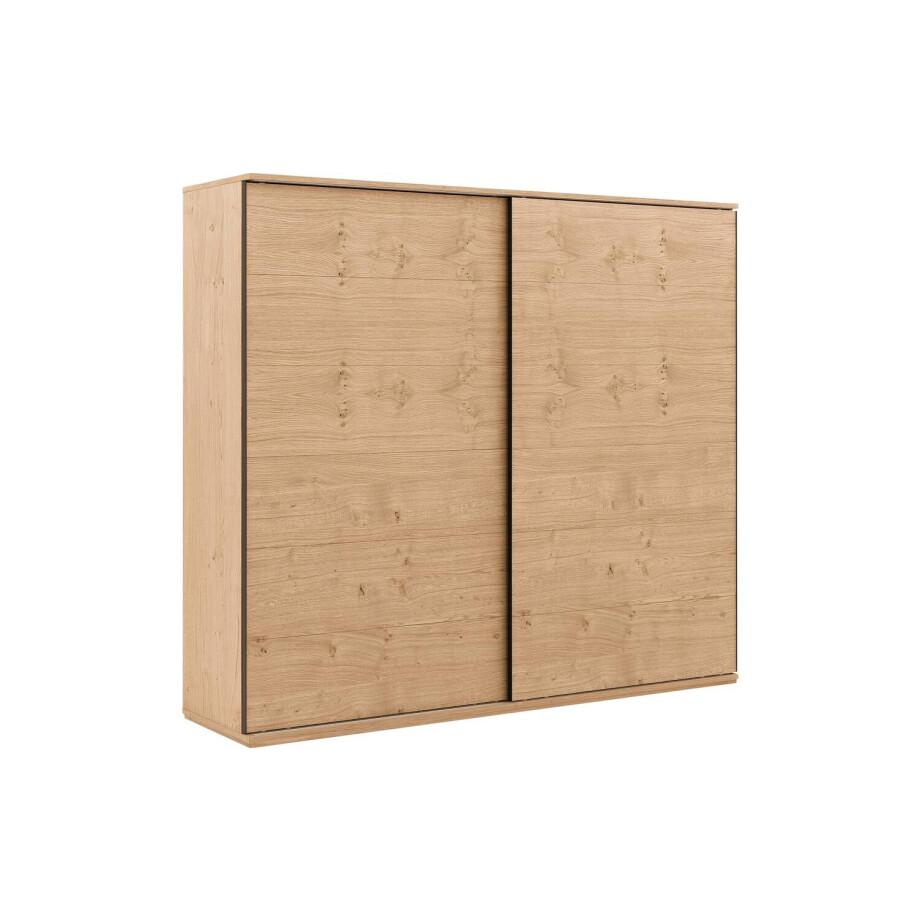 Goossens Excellent Kledingkast Nature, 250 cm breed, 223 cm hoog, 2 hout schuifdeuren Goossens Excellent Kledingkast Nature, 250 cm breed, 223 cm hoog, 2 hout schuifdeuren afbeelding 1