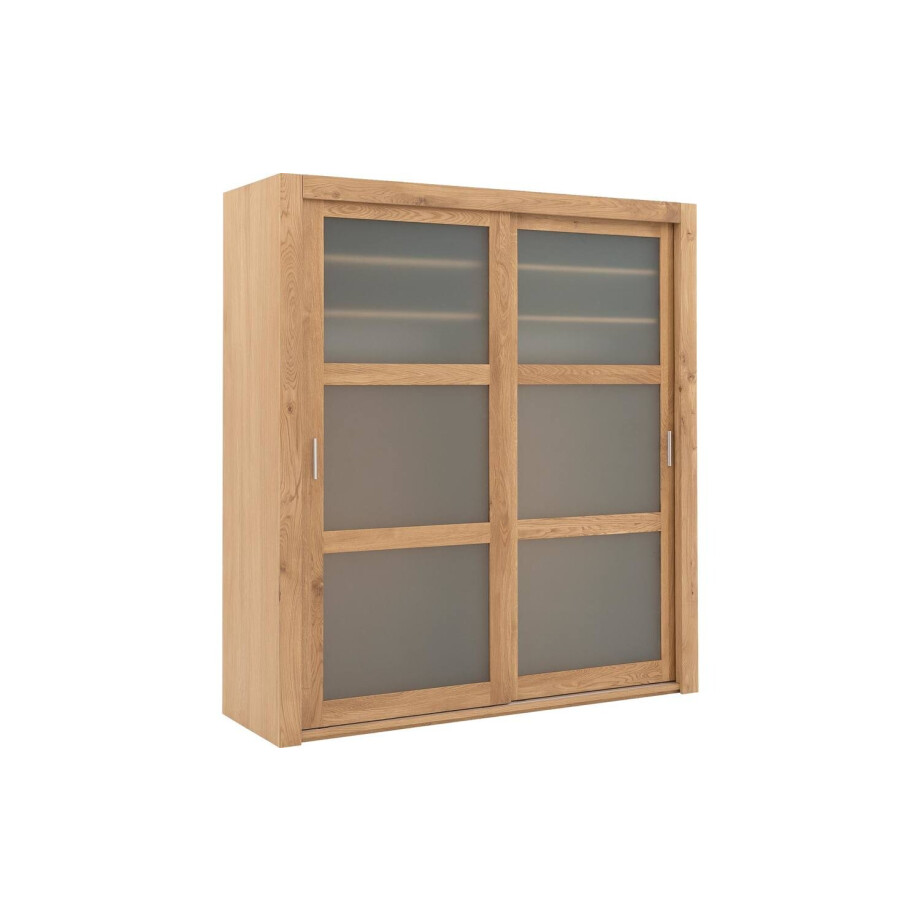 Goossens Excellent Kledingkast Duo, 200 cm breed, 223 cm hoog, 2 x 3 glaspaneel schuifdeuren Goossens Excellent Kledingkast Duo, 200 cm breed, 223 cm hoog, 2 x 3 glaspaneel schuifdeuren afbeelding 1