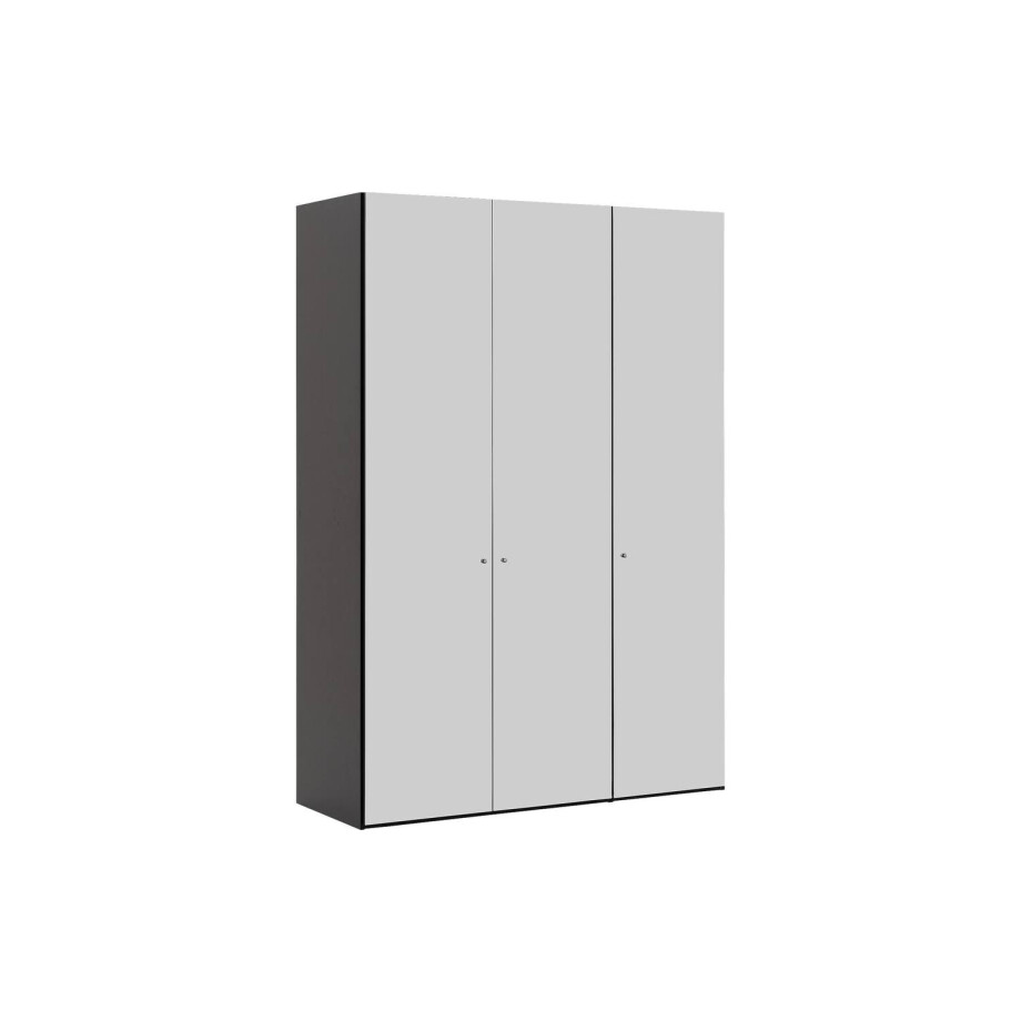 Goossens Kledingkast Easy Storage Ddk, Kledingkast 153 cm breed, 220 cm hoog, 3x glas draaideur Goossens Kledingkast Easy Storage Ddk, Kledingkast 153 cm breed, 220 cm hoog, 3x glas draaideur afbeelding 1