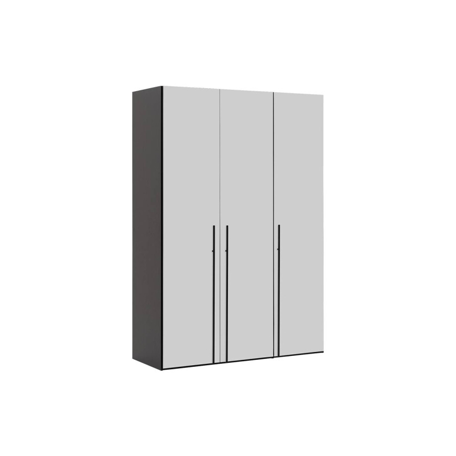 Goossens Kledingkast Easy Storage Ddk, Kledingkast 153 cm breed, 220 cm hoog, 3x glas draaideur Goossens Kledingkast Easy Storage Ddk, Kledingkast 153 cm breed, 220 cm hoog, 3x glas draaideur afbeelding 1