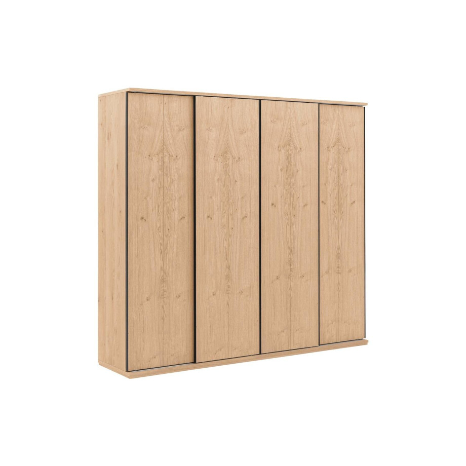 Goossens Excellent Kledingkast Wood, 240 cm breed, 223 cm hoog, 4 hout schuifdeuren Goossens Excellent Kledingkast Wood, 240 cm breed, 223 cm hoog, 4 hout schuifdeuren afbeelding 1