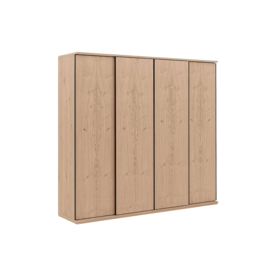 Goossens Excellent Kledingkast Wood, 240 cm breed, 223 cm hoog, 4 hout schuifdeuren Goossens Excellent Kledingkast Wood, 240 cm breed, 223 cm hoog, 4 hout schuifdeuren afbeelding 1