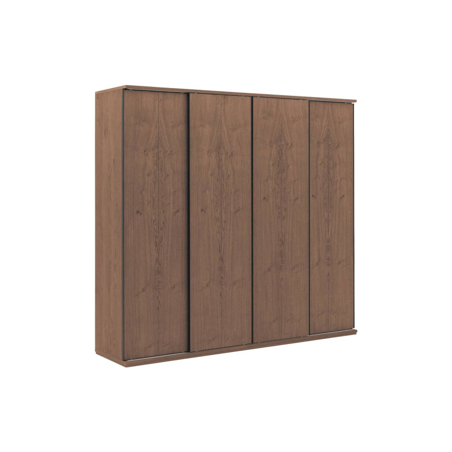 Goossens Excellent Kledingkast Wood, 240 cm breed, 223 cm hoog, 4 hout schuifdeuren afbeelding 1