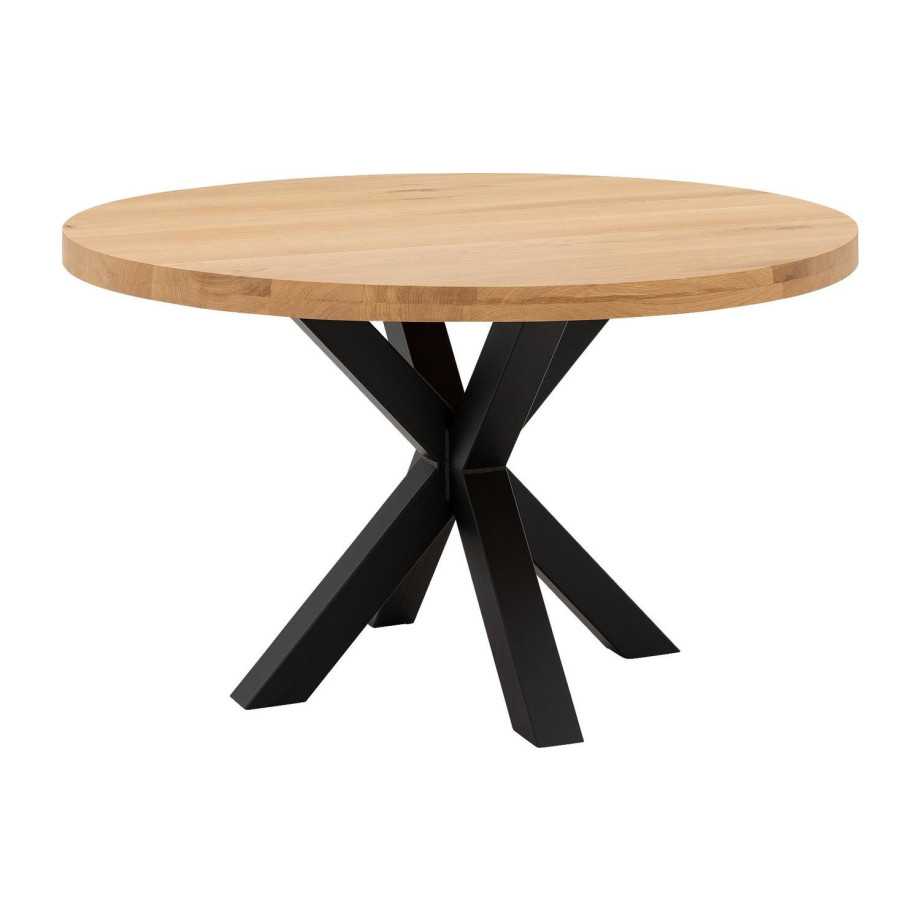 Goossens Eettafel Blade, Strak blad rond 130 x 130 cm 6 cm dik afbeelding 1