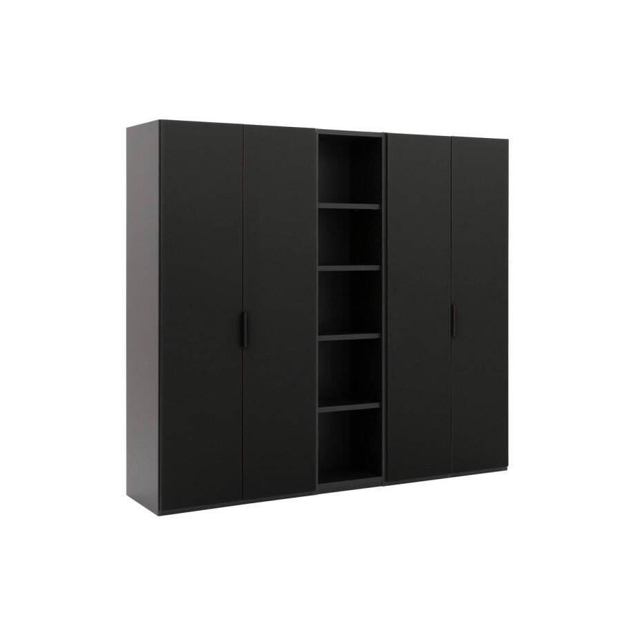 Goossens Excellent Kast Systeem Statement Compleet, 4 draaideuren met 50 cm breed rek element, 250 cm breed 223 cm hoog 61 cm diep Goossens Excellent Kast Systeem Statement Compleet, 4 draaideuren met 50 cm breed rek element, 250 cm breed 223 cm hoog 61 cm diep afbeelding 1