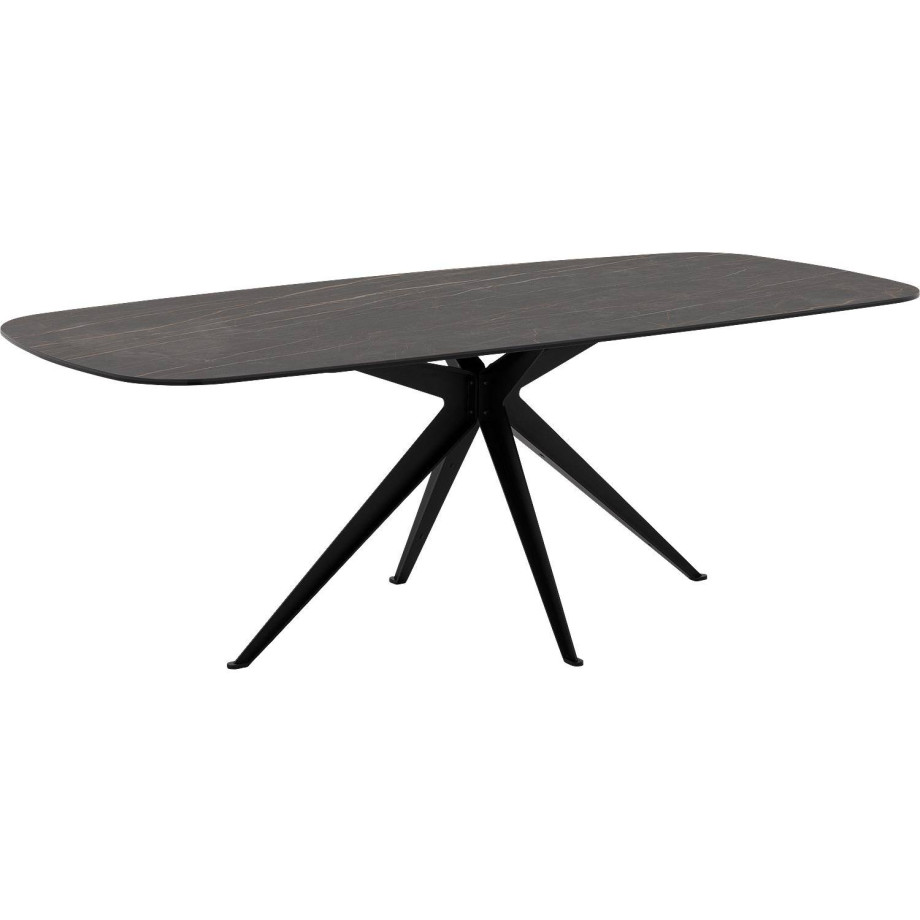 Goossens Excellent Eettafel Cipressen, Semi rechthoekig 160 x 90 cm afbeelding 1