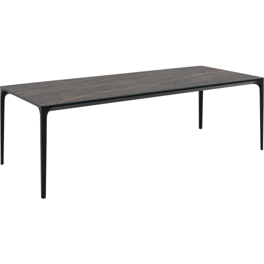 Goossens Excellent Eettafel Cipressen, Rechthoekig 260 x 90 cm met afgeronde hoeken afbeelding 1