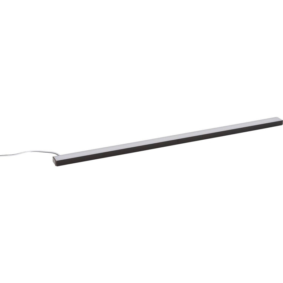 Goossens Kastverlichting Finish, Ledstrip 43 cm breed geel licht, zwart aluminium, , stijlvol landelijk afbeelding 1