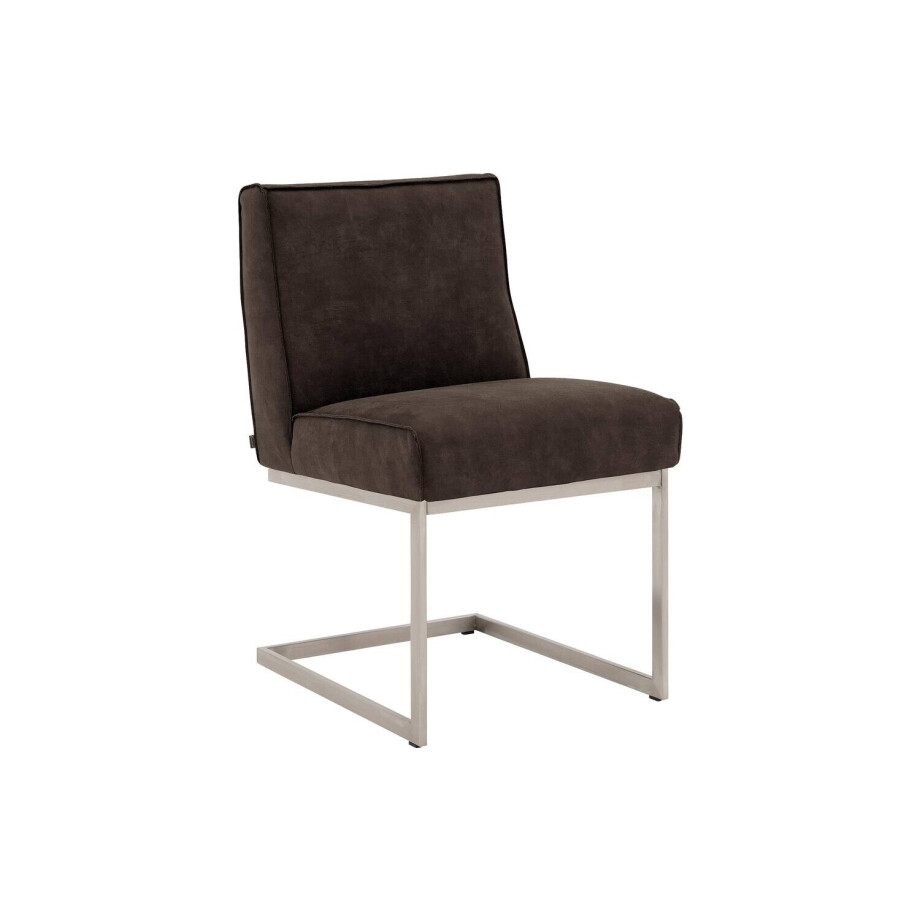 Goossens Excellent Eetkamerstoel Tom bruin micro leer leuning, urban industrieel Goossens Excellent Eetkamerstoel Tom bruin micro leer leuning, urban industrieel afbeelding 1