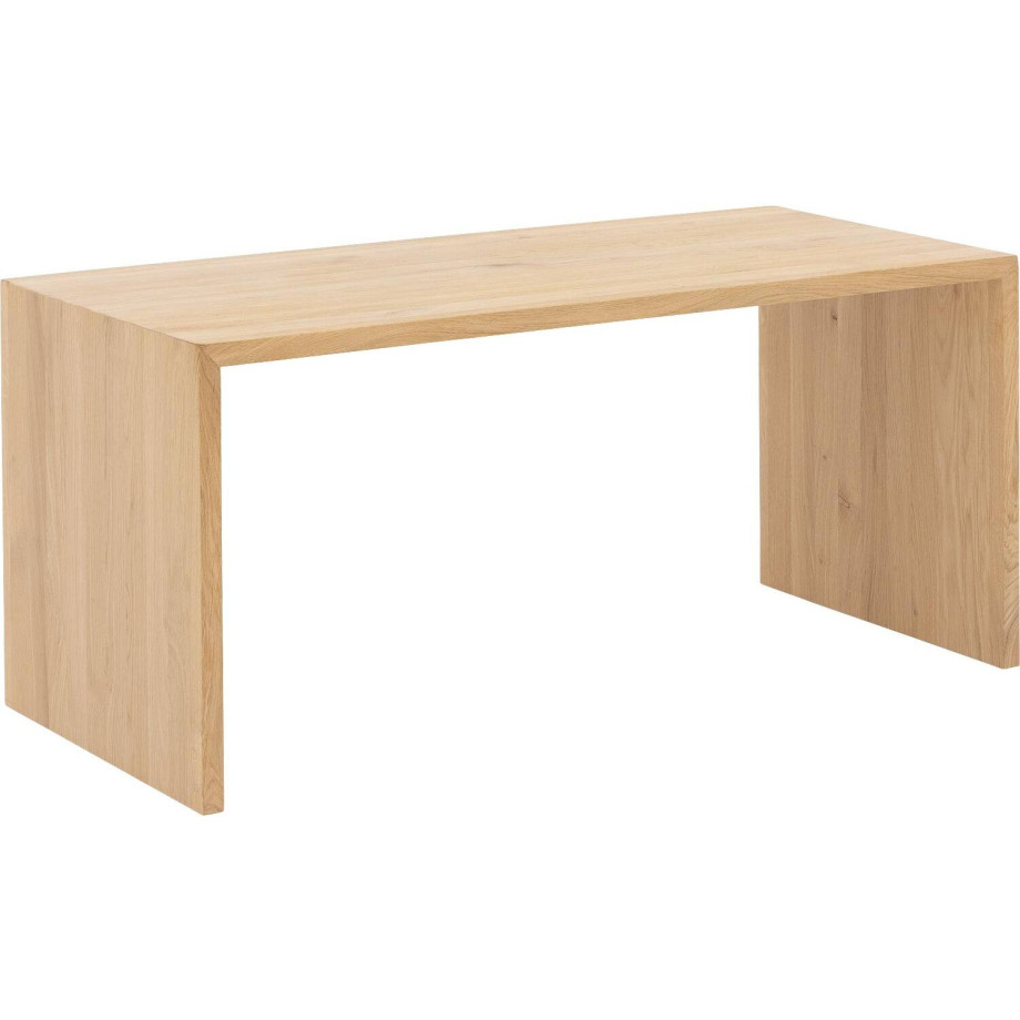 Goossens Bijzettafel Quinze, hout eiken onbewerkt, modern design, 110 x 50 x 50 cm afbeelding 1