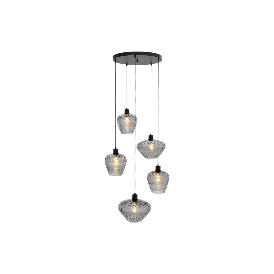 Goossens Hanglamp Dijon, Hanglamp met 5 lichtpunten ø50cm afbeelding 1