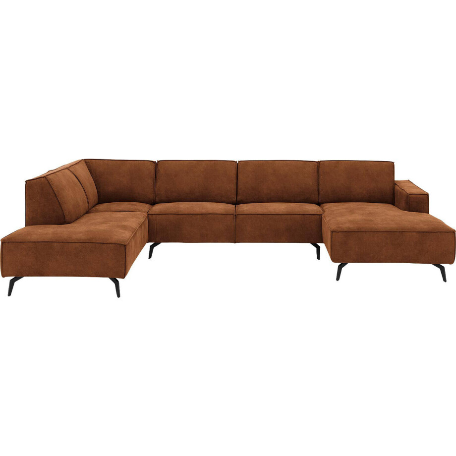 Goossens Hoekbank Hercules bruin, microvezel, 2,5-zits, modern design met ligelement links Goossens Hoekbank Hercules bruin, microvezel, 2,5-zits, modern design met ligelement links afbeelding 1