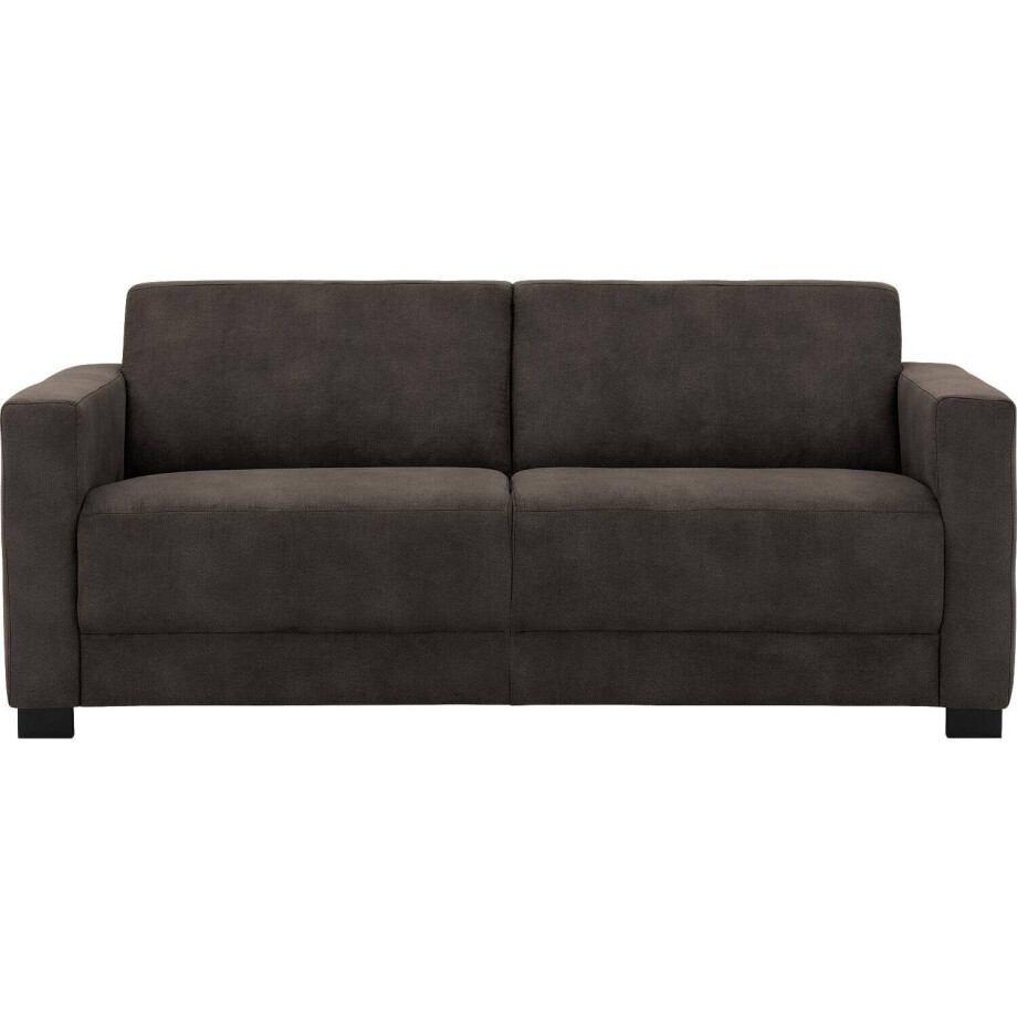 Goossens Bank My Style donkerbruin, microvezel, 2,5-zits, stijlvol landelijk afbeelding 1