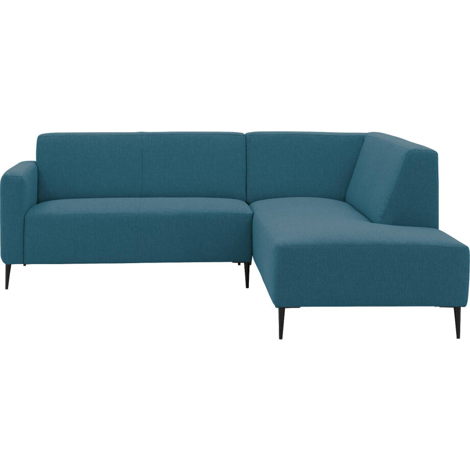 Goossens Bank Key West blauw, stof, 2-zits, modern design met ligelement rechts afbeelding 1