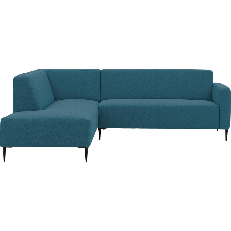 Goossens Bank Key West blauw, stof, 2,5-zits, modern design met ligelement links Goossens Bank Key West blauw, stof, 2,5-zits, modern design met ligelement links afbeelding 1