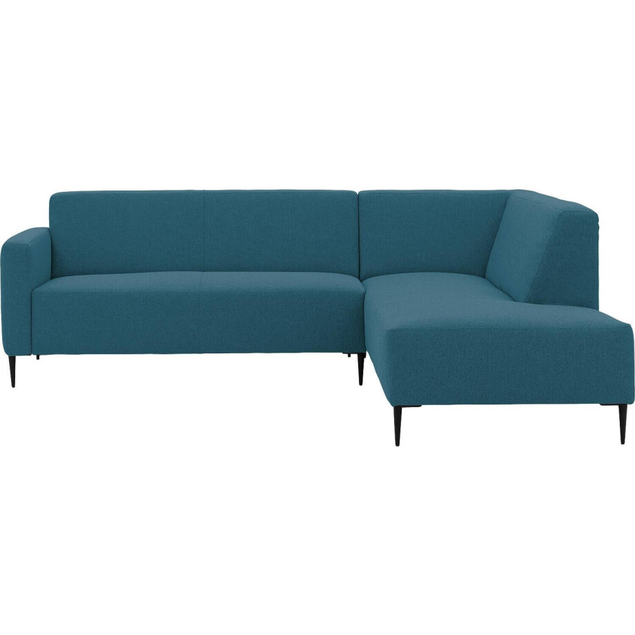 Goossens Bank Key West blauw, stof, 2,5-zits, modern design met ligelement rechts Goossens Bank Key West blauw, stof, 2,5-zits, modern design met ligelement rechts afbeelding 1