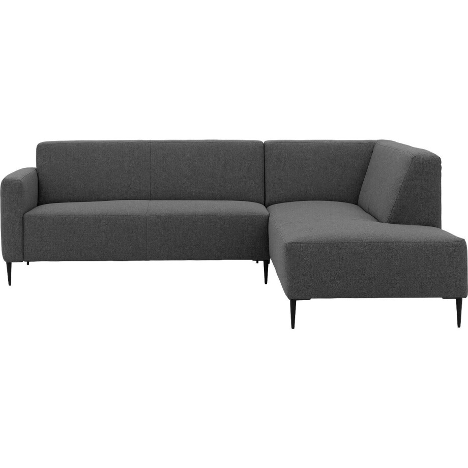 Goossens Bank Key West grijs, stof, 2,5-zits, modern design met ligelement rechts Goossens Bank Key West grijs, stof, 2,5-zits, modern design met ligelement rechts afbeelding 1