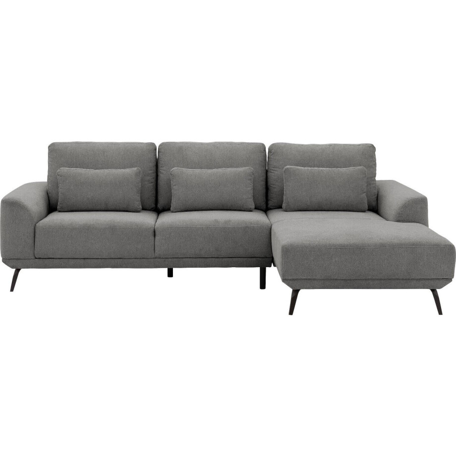 Goossens Excellent Bank Princess Met Elektrisch Uitschuifbaar Zitvlak grijs, stof, 2,5-zits, elegant chic met chaise longue rechts Goossens Excellent Bank Princess Met Elektrisch Uitschuifbaar Zitvlak grijs, stof, 2,5-zits, elegant chic met chaise longue rechts afbeelding 1