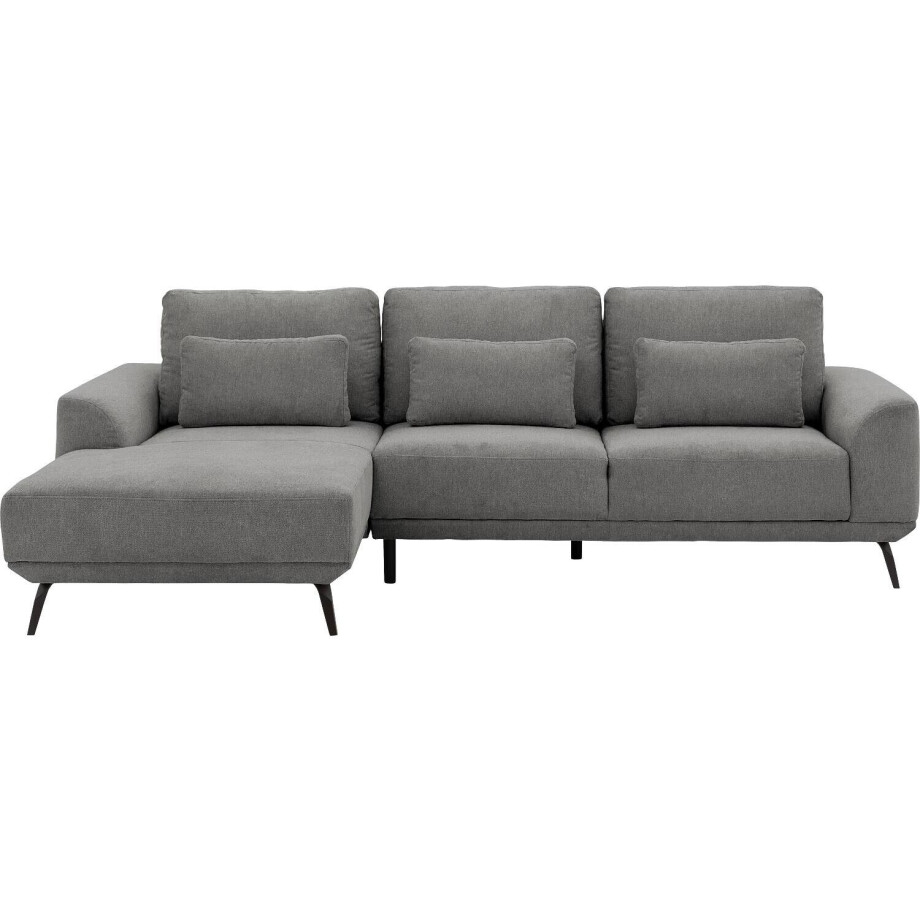 Goossens Excellent Bank Princess Met Elektrisch Uitschuifbaar Zitvlak grijs, stof, 3-zits, elegant chic met chaise longue links Goossens Excellent Bank Princess Met Elektrisch Uitschuifbaar Zitvlak grijs, stof, 3-zits, elegant chic met chaise longue links afbeelding 1
