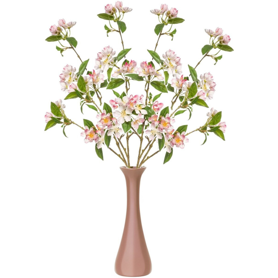 Emerald Kunstbloemen Kersen bloesems - 4x - 90 cm - lichtroze - Kunst zijdebloemen afbeelding 1