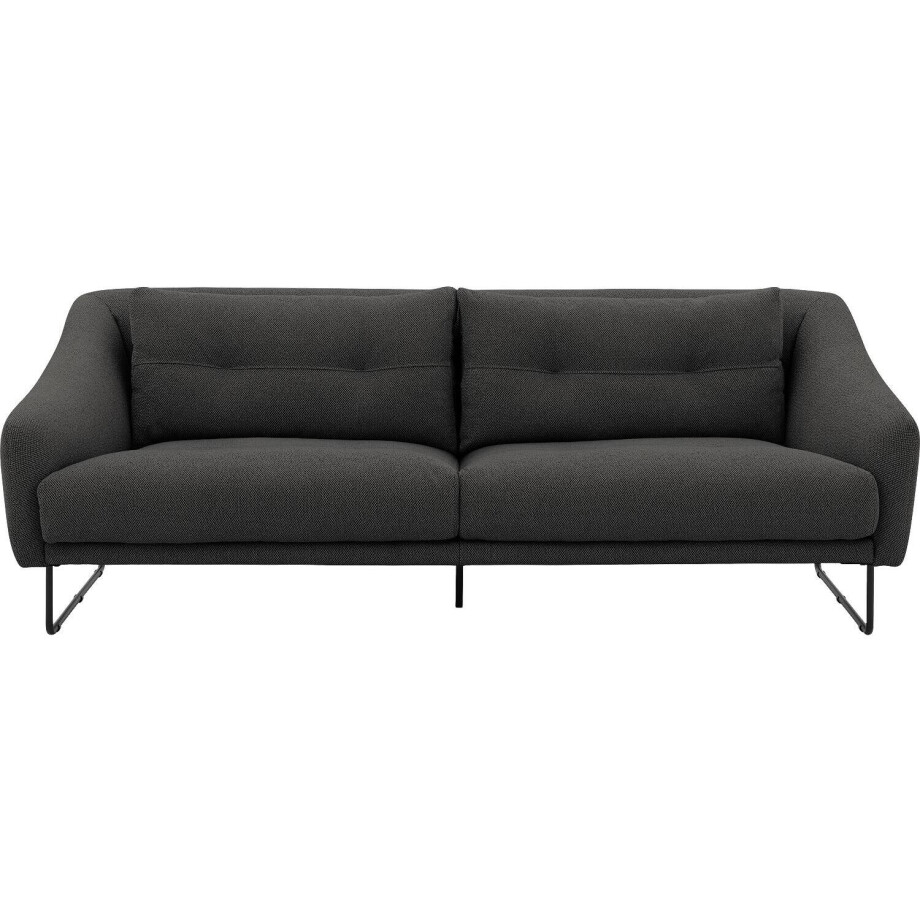 Goossens Excellent Bank Gs-2105 grijs, stof, 3-zits, elegant chic afbeelding 1