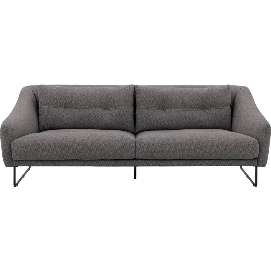 Goossens Excellent Bank Gs-2105 grijs, stof, 3-zits, elegant chic afbeelding 1