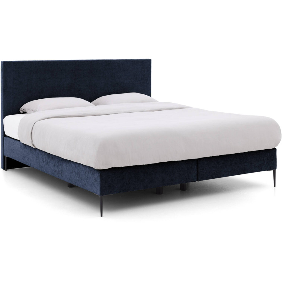 Goossens Boxspring Ease One Incl. Matras, Vlak 140 x 200 cm (=2x 70 x 200 cm) met hoofdbord + 2x matras shapes 1 afbeelding 1