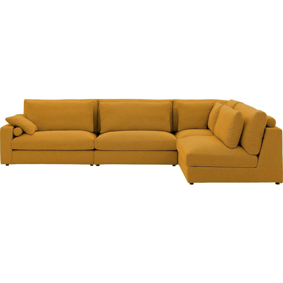 Goossens Hoekbank Odette geel, stof, 1,5-zits, stijlvol landelijk Goossens Hoekbank Odette geel, stof, 1,5-zits, stijlvol landelijk afbeelding 1