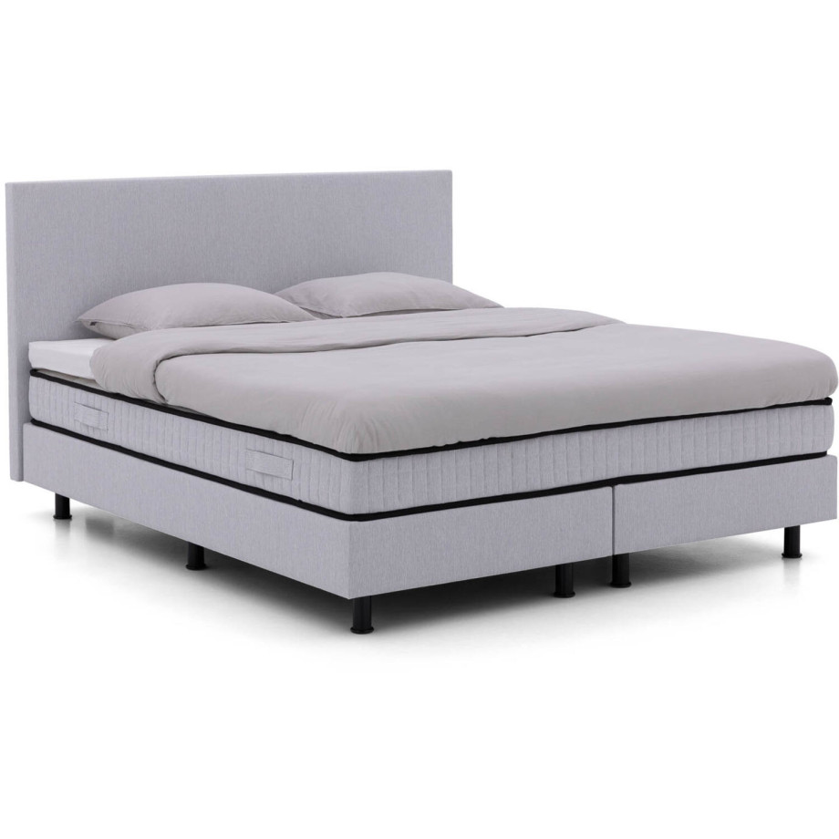 Goossens Basic Boxspring Compleet Finn, 160 x 200 cm box (= 2x 80cmx 200cm) 1x matras gestoffeerd pocketvering, 1x matrastopper gestoffeerd afbeelding 1