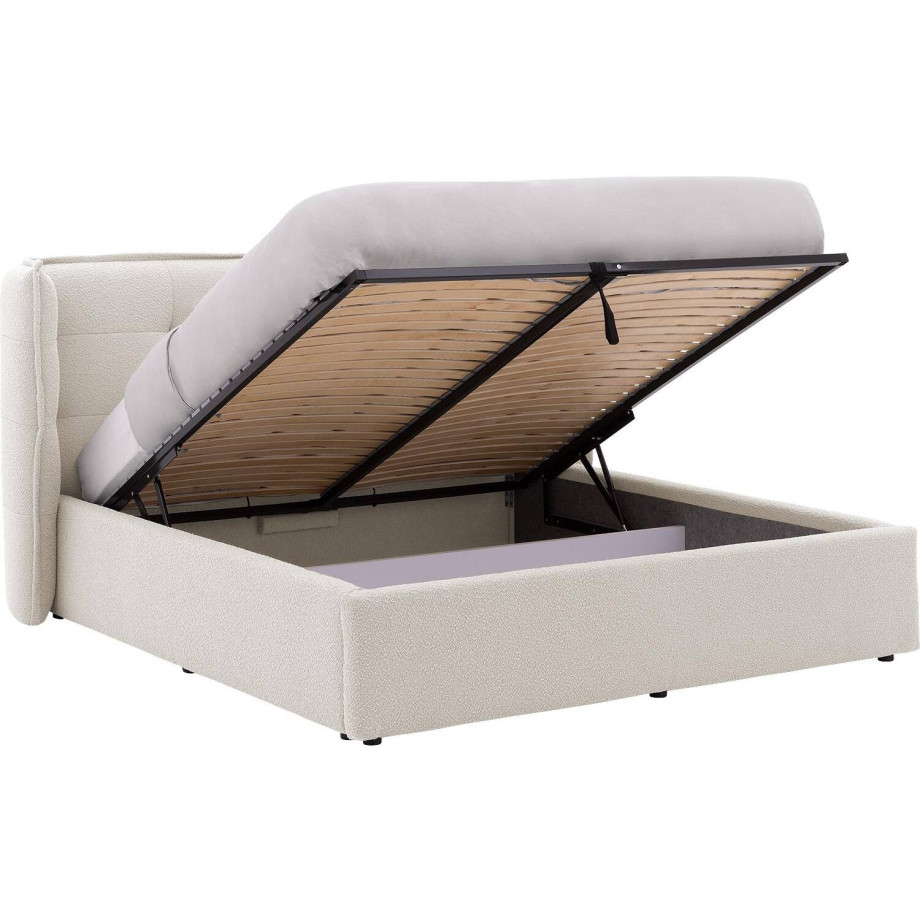 Goossens Gestoffeerd Bedframe Canon, 180 x 200 cm met storage, met 2x lattenbodem afbeelding 1