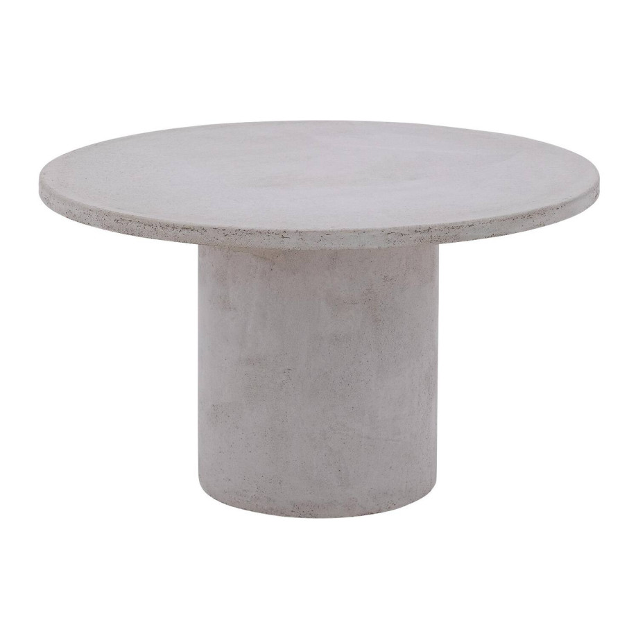 Goossens Salontafel Stone rond, beton grijs, urban industrieel, 50 x 31 x 50 cm afbeelding 1