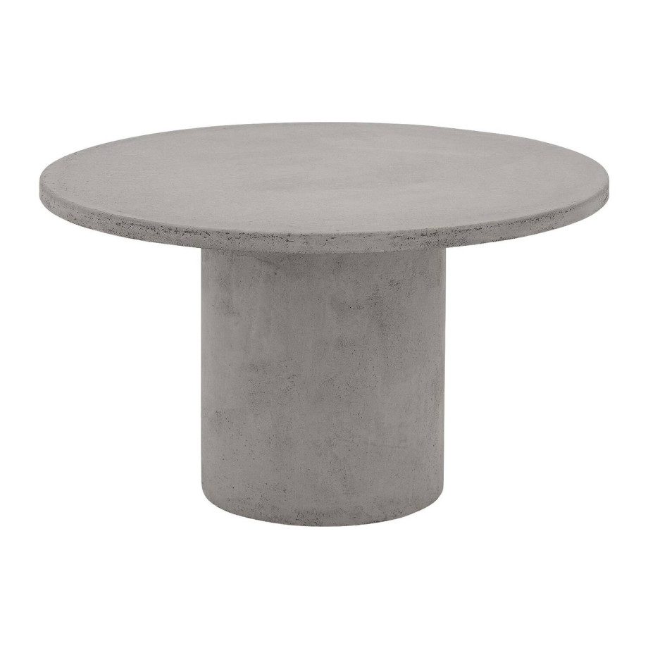 Goossens Salontafel Stone rond, beton grijs, urban industrieel, 70 x 40 x 70 cm afbeelding 1