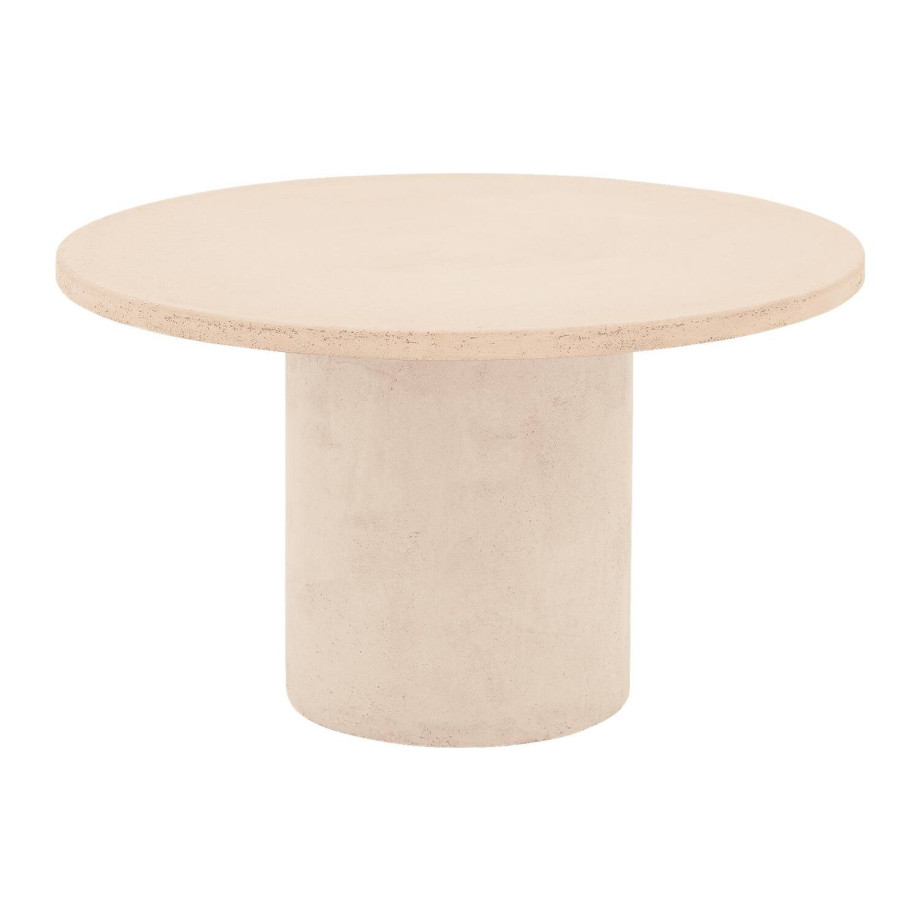 Goossens Salontafel Stone rond, beton grijs, urban industrieel, 70 x 40 x 70 cm afbeelding 1