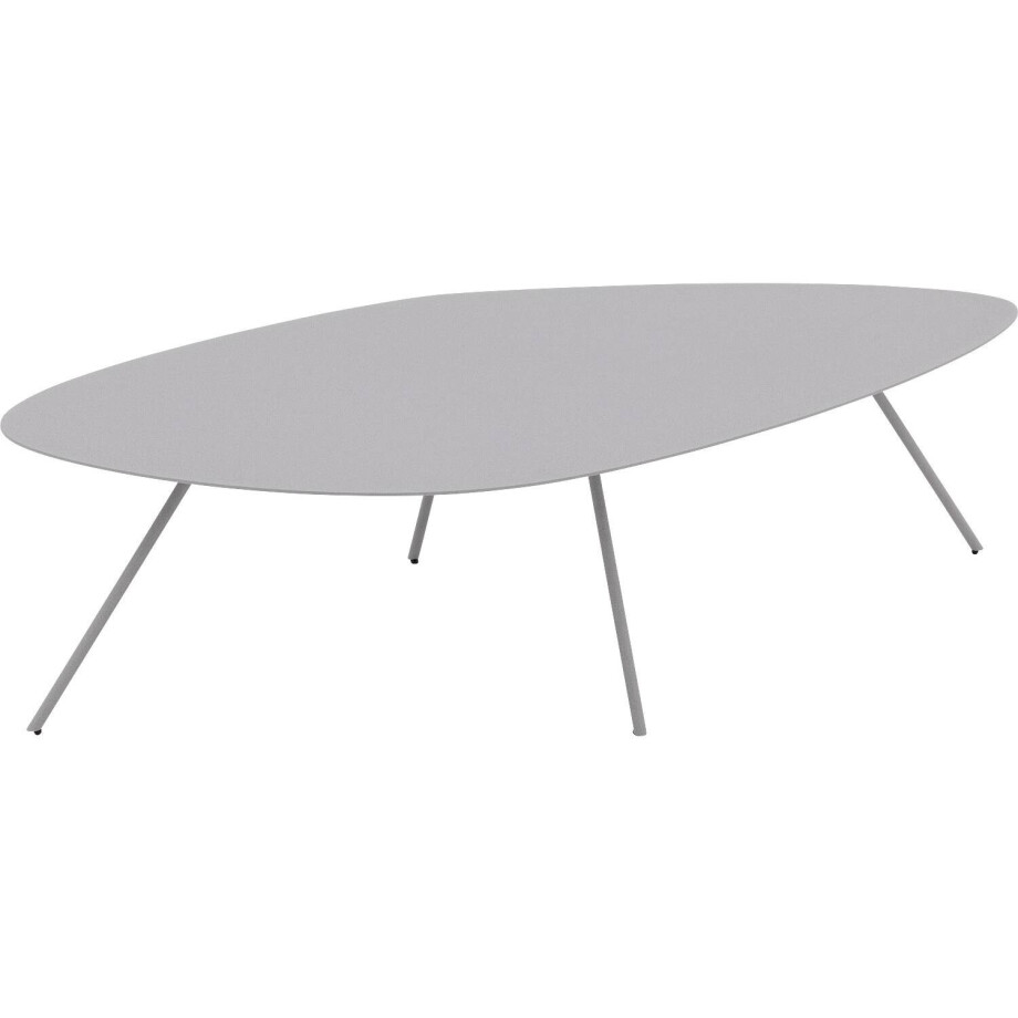 Goossens Salontafel Olivia organisch, metaal grijs, modern design, 135 x 35 x 67 cm afbeelding 1