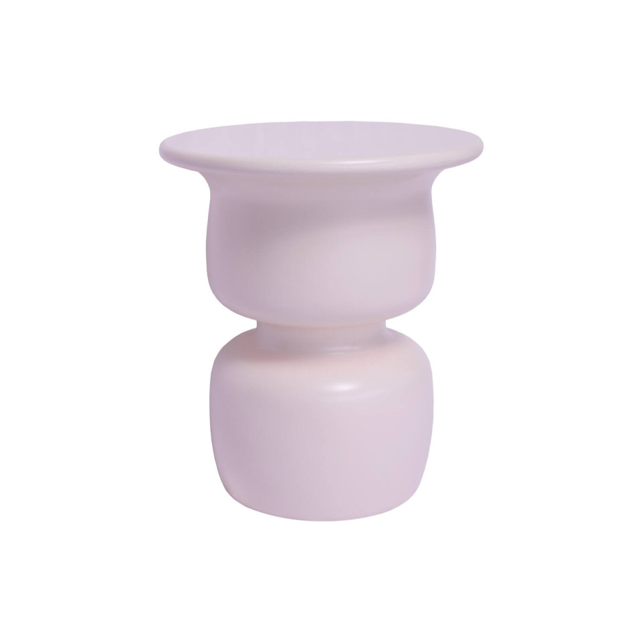 Goossens Salontafel Marika rond, polyresin roze, modern design, 45 x 52 x 45 cm afbeelding 1