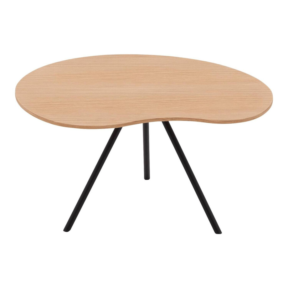 Goossens Salontafel Saya organisch, hout eiken blank, modern design, 61 x 33 x 49 cm afbeelding 1