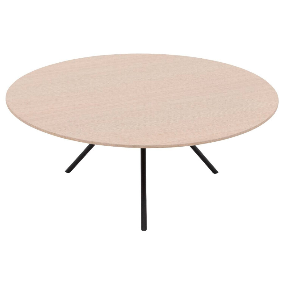 Goossens Salontafel Bo rond, hout eiken wit, modern design, 80 x 31 x 80 cm Goossens Salontafel Bo rond, hout eiken wit, modern design, 80 x 31 x 80 cm afbeelding 1
