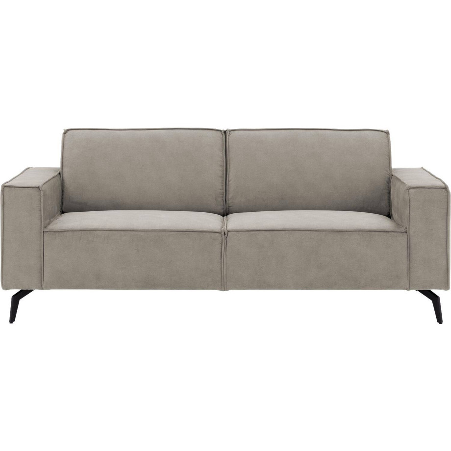 Goossens Hoekbank Hercules grijs, microvezel, 2,5-zits, modern design afbeelding 1