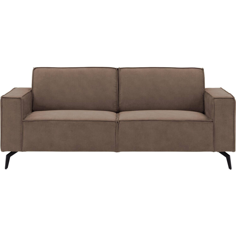Goossens Hoekbank Hercules bruin, microvezel, 2,5-zits, modern design Goossens Hoekbank Hercules bruin, microvezel, 2,5-zits, modern design afbeelding 1
