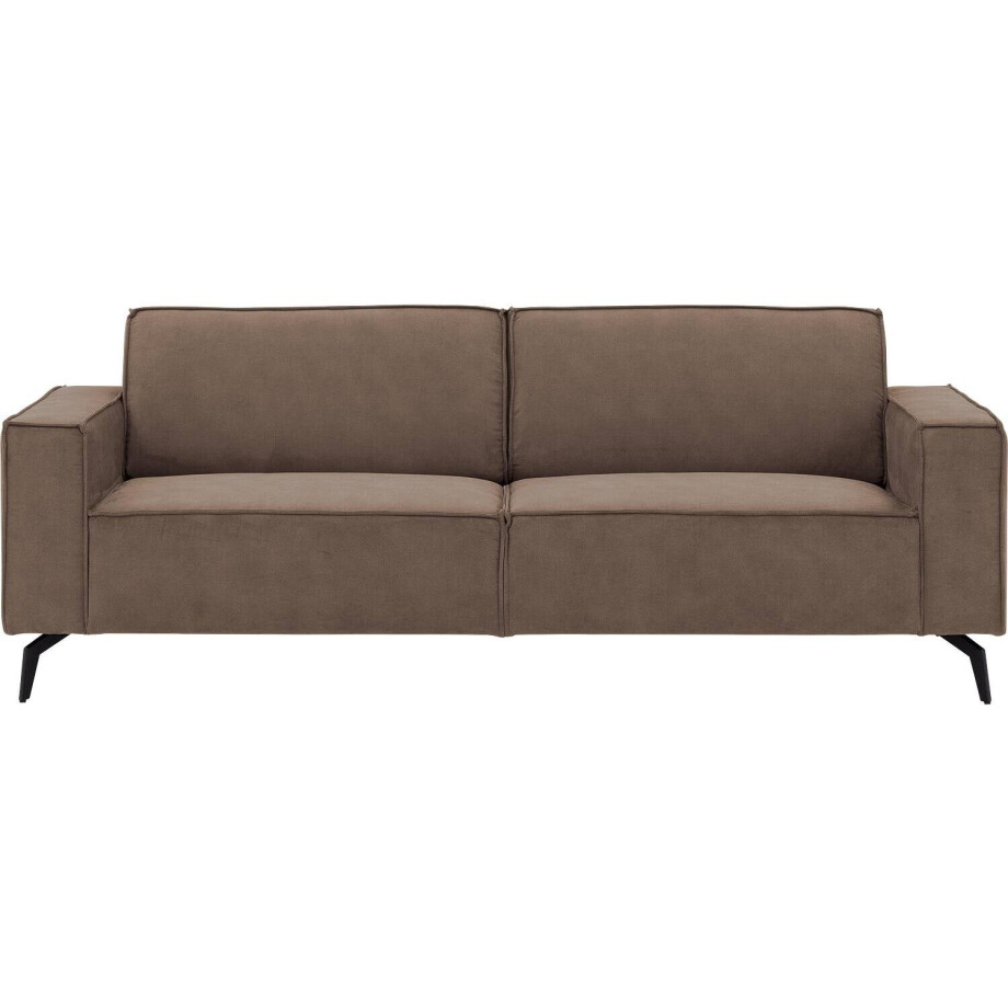 Goossens Hoekbank Hercules bruin, microvezel, 3-zits, modern design Goossens Hoekbank Hercules bruin, microvezel, 3-zits, modern design afbeelding 1