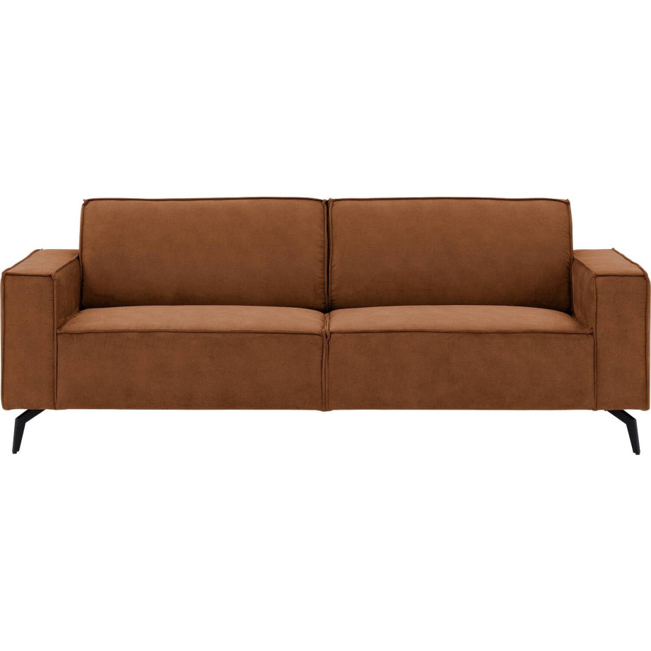 Goossens Hoekbank Hercules bruin, microvezel, 3-zits, modern design Goossens Hoekbank Hercules bruin, microvezel, 3-zits, modern design afbeelding 1