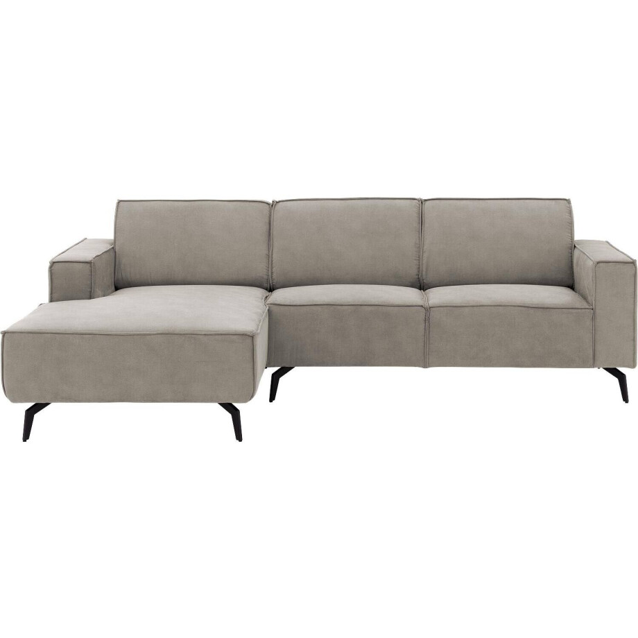 Goossens Hoekbank Hercules grijs, microvezel, 2-zits, modern design met chaise longue links Goossens Hoekbank Hercules grijs, microvezel, 2-zits, modern design met chaise longue links afbeelding 1