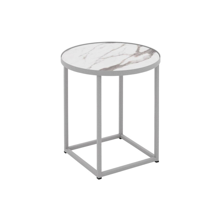 Goossens Salontafel Livia rond, hpl zwart, modern design, 41 x 42 x 41 cm afbeelding 1