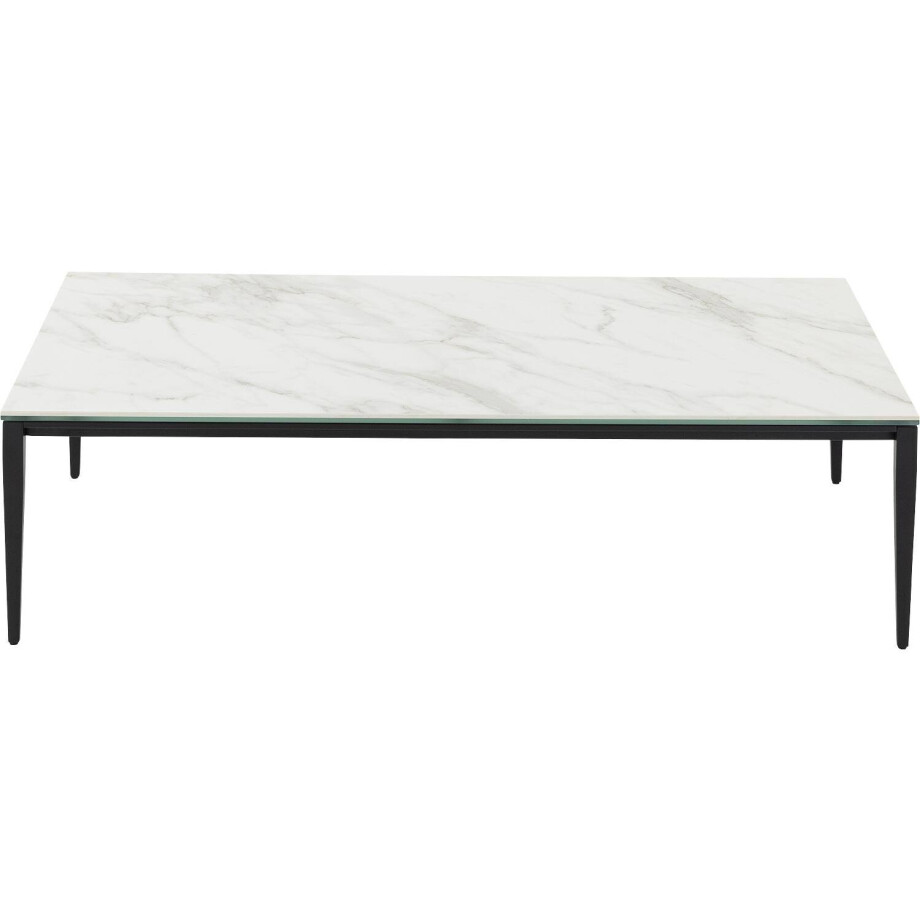 Goossens Salontafel Dexter rechthoekig, keramiek wit, elegant chic, 130 x 35 x 70 cm afbeelding 1
