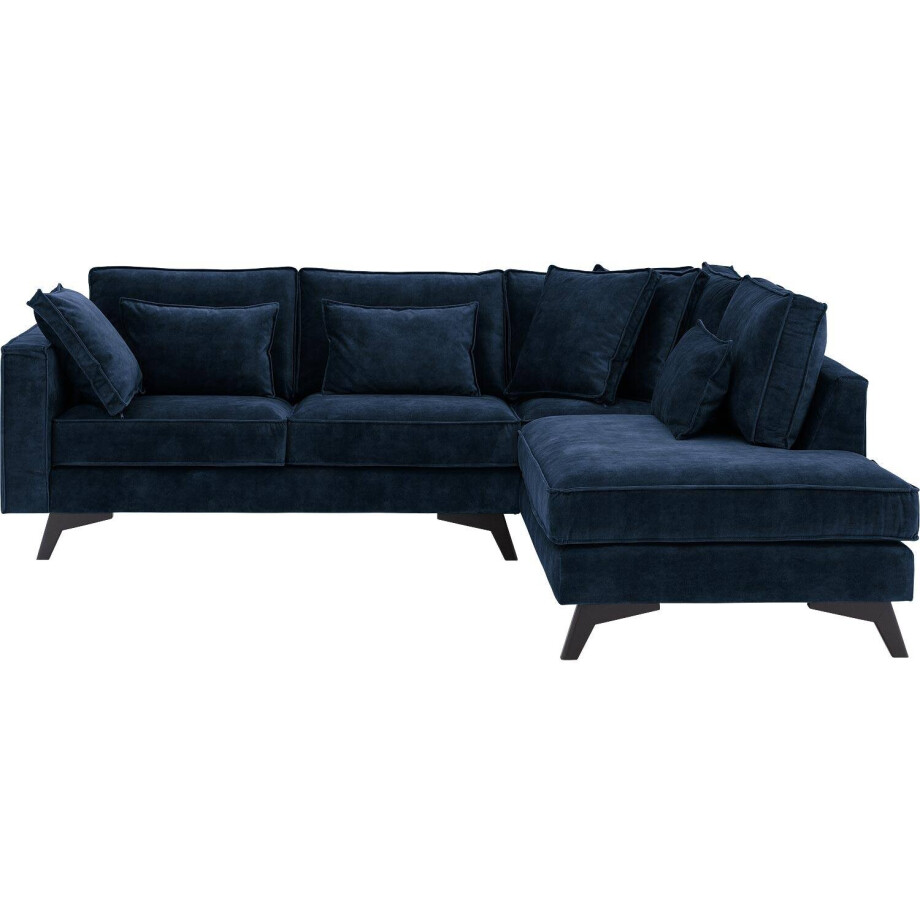 Goossens Bank Chambre blauw, stof, 2-zits, elegant chic met ligelement rechts Goossens Bank Chambre blauw, stof, 2-zits, elegant chic met ligelement rechts afbeelding 1